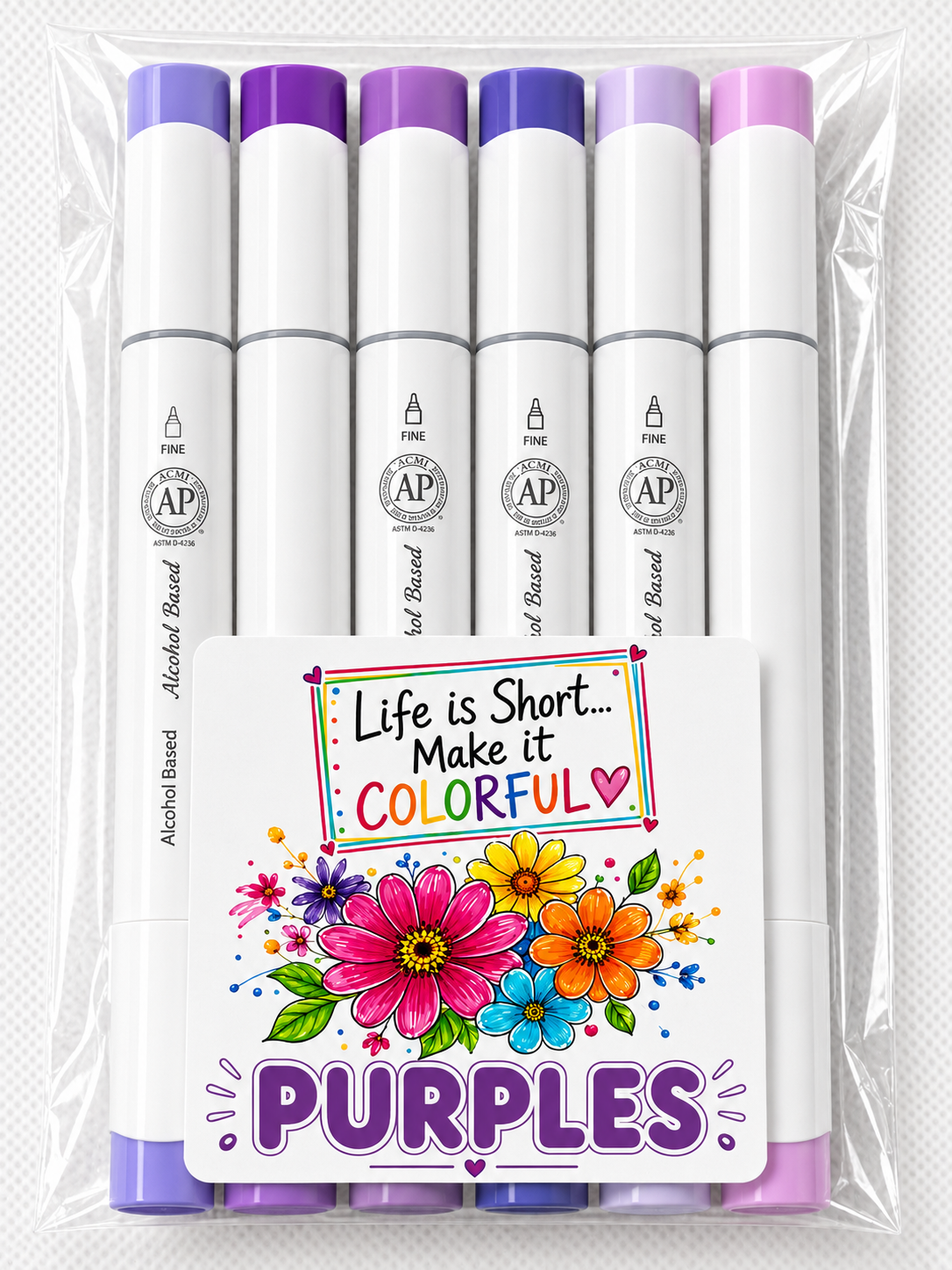 Ohuhu Honolulu B Alcohol Markers (Pack of 6) *Shades Will Vary
