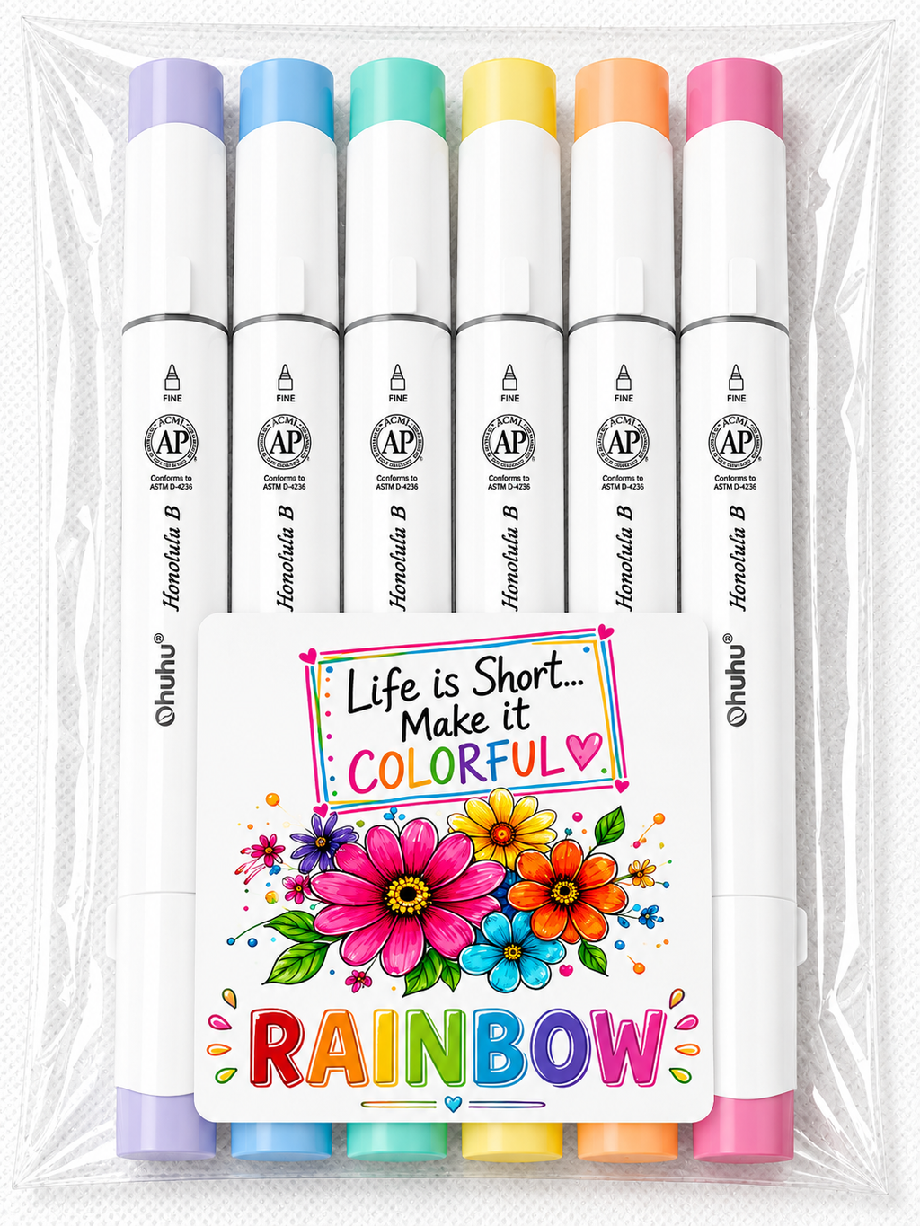 Ohuhu Honolulu B Alcohol Markers (Pack of 6) *Shades Will Vary