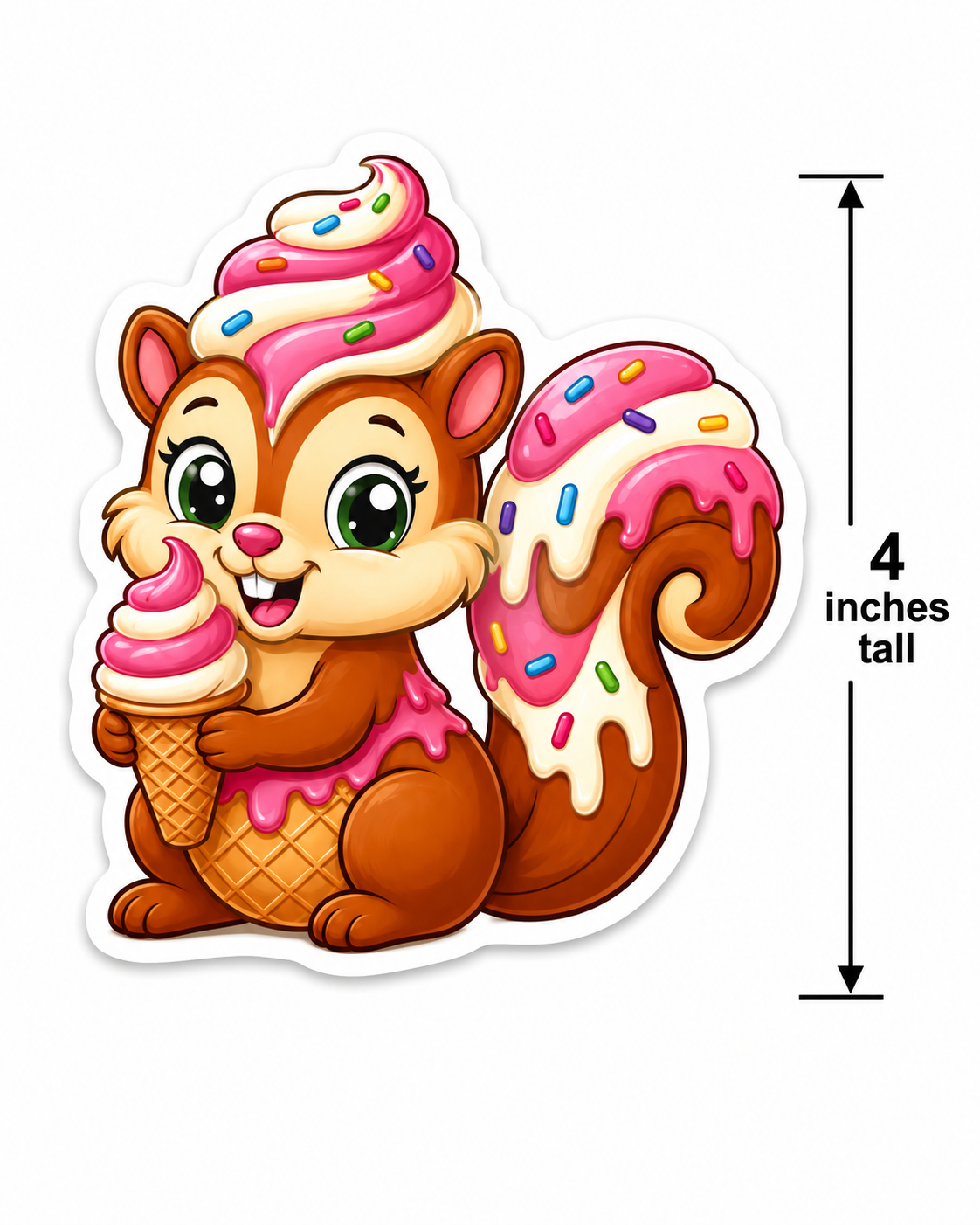 Soft Serve Squirrel Sticker