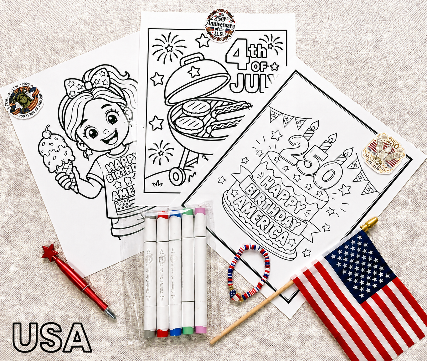 USA BIRTHDAY Color Drop Packet